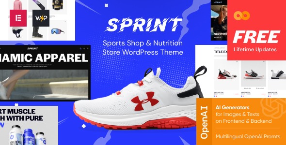 Sprint v1.0.0 Sports Shop & Nutrition Store WordPress Theme